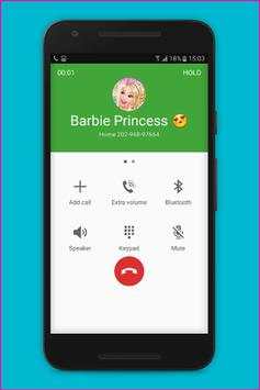 Fake Call Barbie Princess screenshot 2