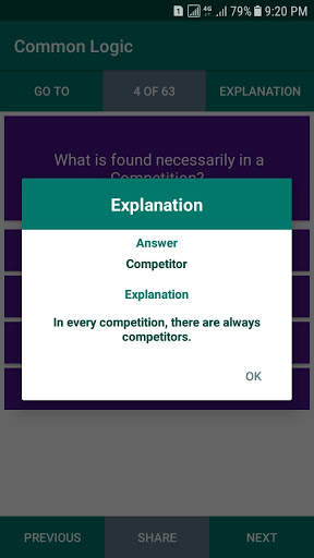 Verbal Logical Reasoning Intelligence MCQs Offline screenshot 6