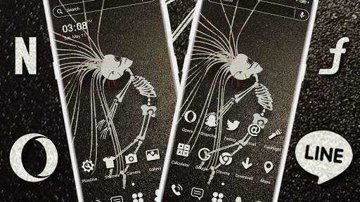 Girly Skeleton Launcher Theme screenshot 3