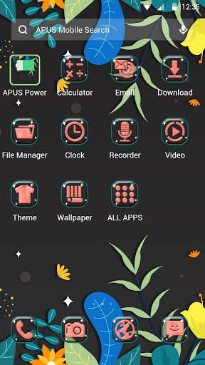 Beautiful Floral APUS Launcher theme screenshot 2