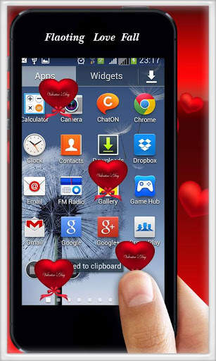 Floating Love Fall & Theme Pattern Lock Screen screenshot 3
