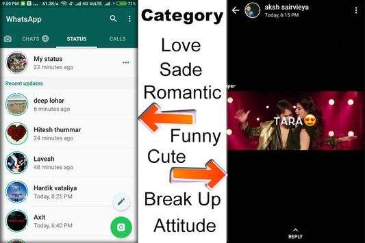 Video Status WhatsApp Song: Lyrical 2017 screenshot 1