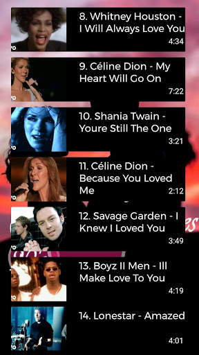 Love Songs Golden Memories 90's (Top 100) screenshot 3