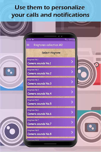 camera sounds, camera ringtones screenshot 3