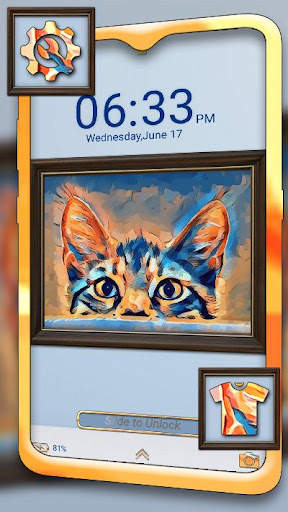 Cat Wall Frame Launcher Theme screenshot 3