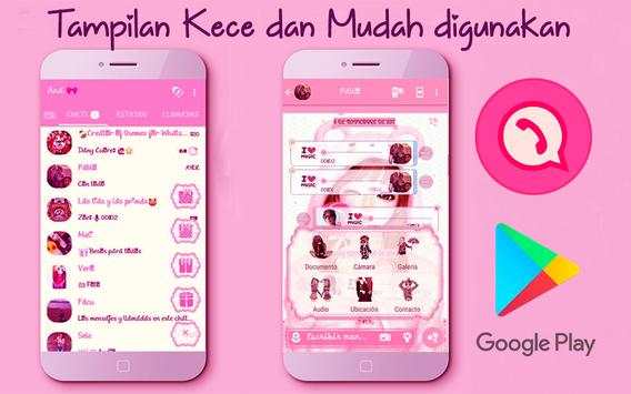 GB WA Pink Transparan Terbaru screenshot 1