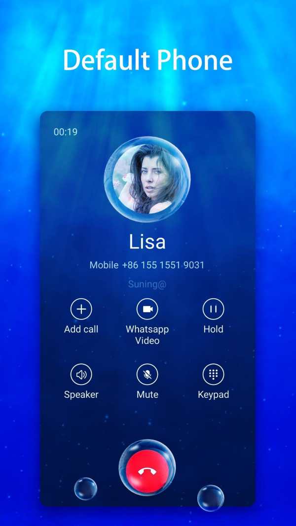 Messenger SMS - 3D Ocean Theme, Call app, Emojis screenshot 5