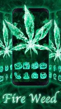 Neon Fire Weed Launcher Theme Live HD Wallpapers screenshot 1