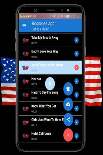 American ballads music ringtones screenshot 1