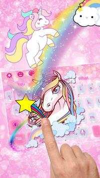 Cuteness Unicorn Keyboard Theme screenshot 1