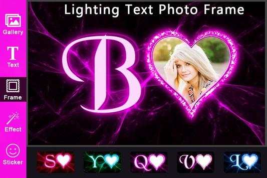 Lighting Text Photo Frame screenshot 2