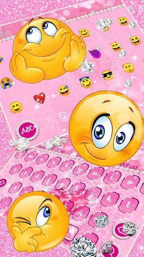 Diamond Pink Glitter Heart Keyboard स्क्रीनशॉट 3