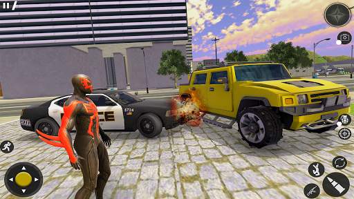 Spider Rope Hero Gangster: Crime City Simulator 3D स्क्रीनशॉट 1