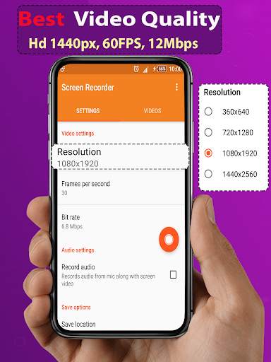 Screen recorder Pro - Record game, record video 1 تصوير الشاشة
