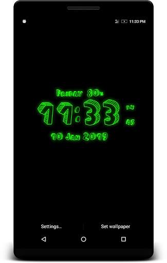 3D Digital Clock Live Wp screenshot 1