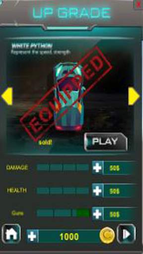 Cyber Road Racing Shooter screenshot 1