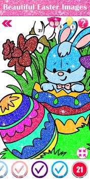 Adult Easter Eggs Glitter Color By Number Free screenshot 2