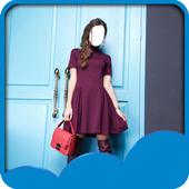 Girl Short Dress Photo Montage icon