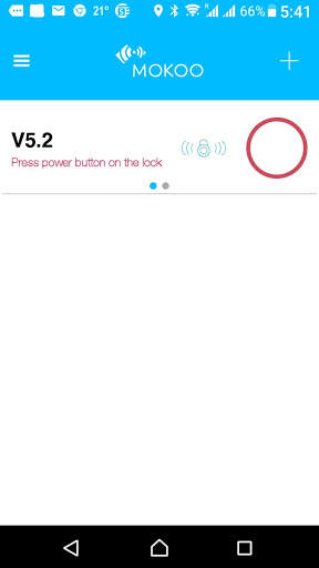 Mokoo smart lock app screenshot 1