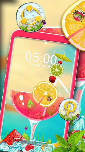 Summer Cocktail Ice Launcher Theme screenshot 4