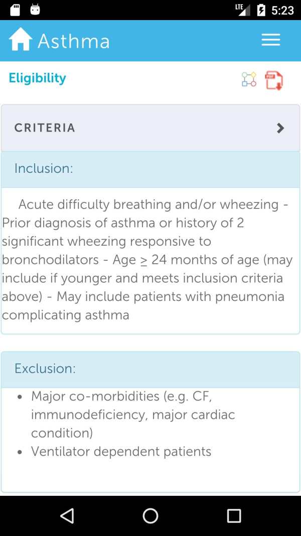 BCH Clinical Pathways screenshot 2