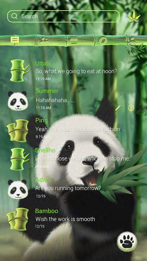 (FREE) GO SMS PANDA THEME 2 تصوير الشاشة