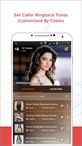 Caller Tunes, Celebrities & Songs screenshot 2