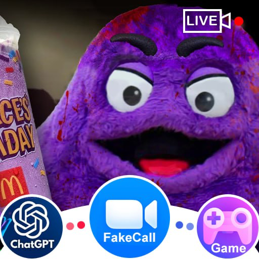Ai Grimace Shake FakeCall Game icon
