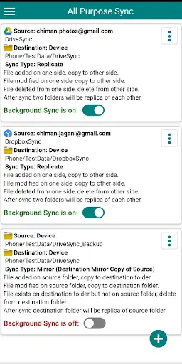 Sync & Comparison - Drive, Dropbox and OneDrive скриншот 1