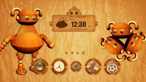 Wood Robot Mega Launcher Theme screenshot 6