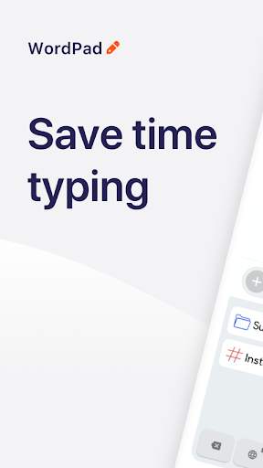 WordPad - Template phrase keyboard for android screenshot 1