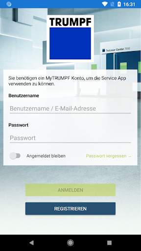 TRUMPF Service App 1 تصوير الشاشة