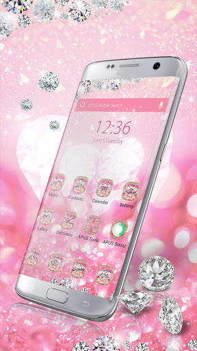 Fancy pink diamond theme screenshot 3