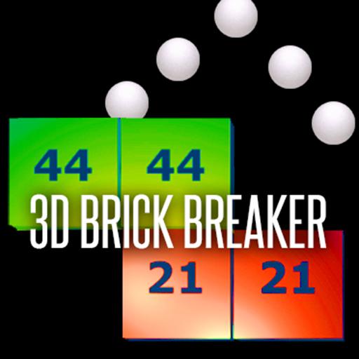 3D brick breaker icon