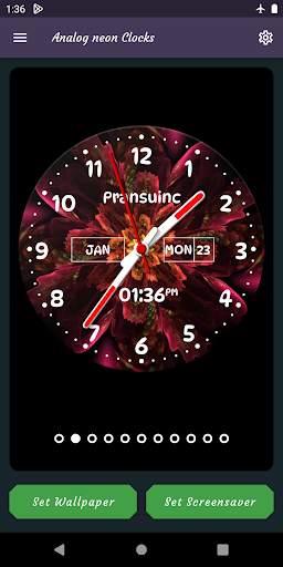 Neon Clock Live Wallpapers screenshot 2