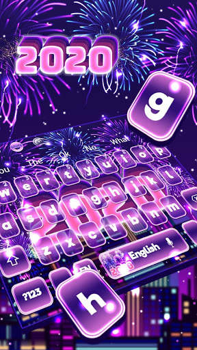 Fireworks New Year 2020 Keyboard Theme screenshot 2