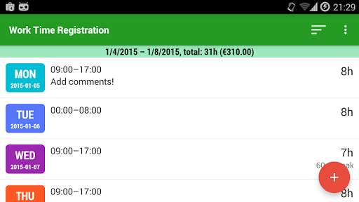Work Time Registration screenshot 7