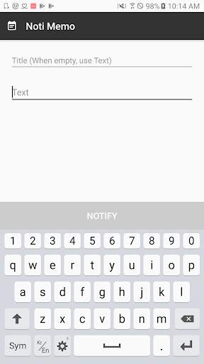 Notification Bar Memo screenshot 1
