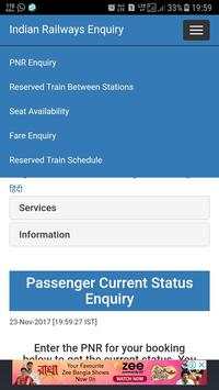 Railway Enquiry System Lite screenshot 1