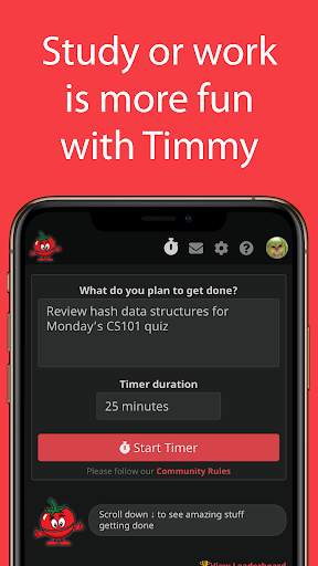 Timmy Timer - the Social Pomodoro Timer screenshot 1