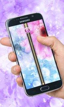 Pink Flowers Zipper UnLock screenshot 2