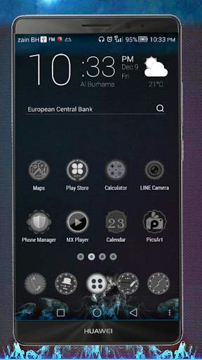 Black go launcher theme screenshot 1