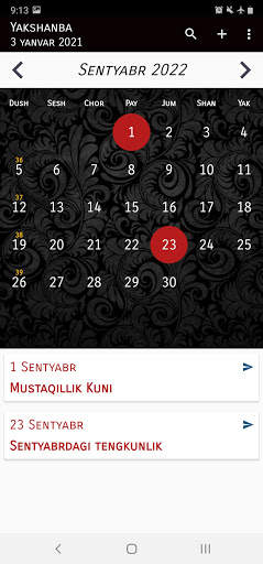 Òzbekiston Kalendar screenshot 6
