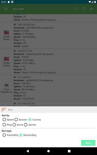 Kiwi VPN screenshot 7