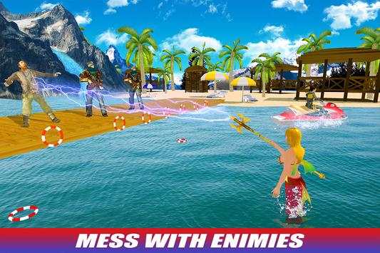 Angry Mermaid Attack Ocean Simulator screenshot 6