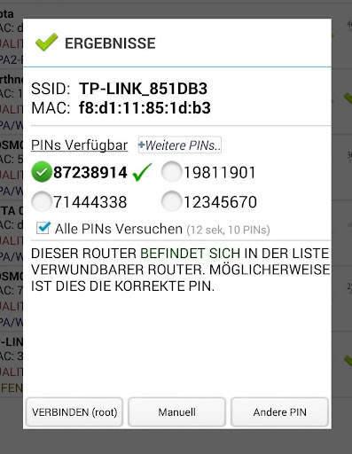 Wifi WPS Plus (Deutsch) screenshot 2