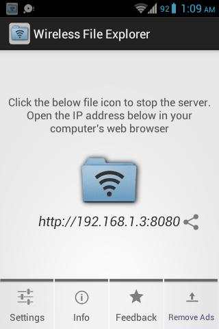 Wireless File Explorer 2 تصوير الشاشة