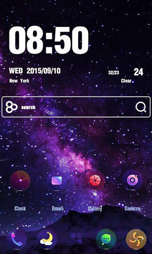 Starry Sky Go Launcher Theme screenshot 2