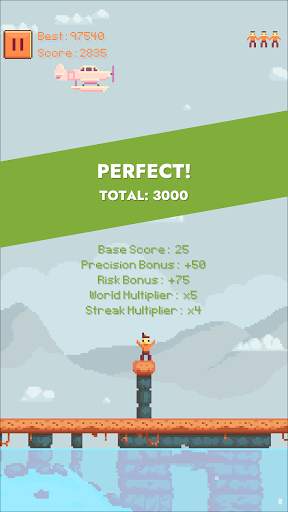 Sky Diver Classic - Hi-Bit retro parachute arcade screenshot 5