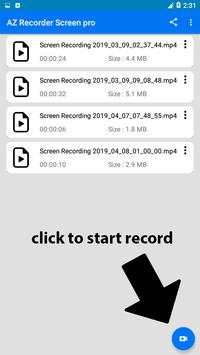 AZ Recorder Pro Screen (Videorecorder) screenshot 2